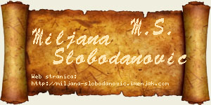 Miljana Slobodanović vizit kartica